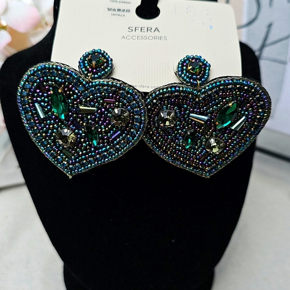 SFERRA Jewelry - Earrings Bohemian Beaded Heart Earrings Elegant Wear Business Casual Resort Wear